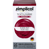 Simplicol Vopsea textile intensiv roșu rubin, 550 g