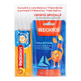 Pachet Redoxon Triple Action Vitamina C, D si Zinc, 10 comprimate + Jeleuri cu vitamina C 30 mg Redoxitos Triple Action, 25 bucati, Bayer