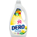 DERO Dero 2 in 1 automatisches Flüssigwaschmittel mit Freesie und Lindenblüte, 3 l