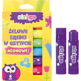 Strigo Neon Gelstift-Buntstifte, 6 Stk