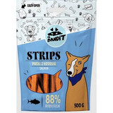 Recompense cu somon pentru caini Strips, 500 g, Mr. Bandit