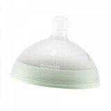 Tetina din silicon cu flux lent, anti-colici, verde, Borrn