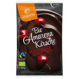 Cirese amare bio invelite in ciocolata neagra, 50 g, Landgarten