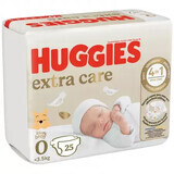 Extra Care Windeln, Nr. 0, <3,5 kg, 25 Stück, Huggies