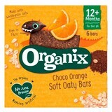 Bio-Hafervollkornriegel mit Kakao und Orange, + 12 Monate, 6 Riegel x 23 g, Organix