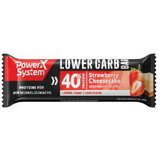 Baton proteic Lower Carb strawberry cheesecake, 40 g, Power System