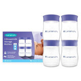 Breast milk storage container, 4 pieces, Lansinoh