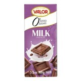 Milchschokolade ohne Zucker, 100 g, Valor