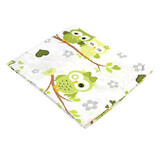 Lenzuolo con eleastico, Gufo verde, 120x60, Baltic Baby