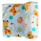 Kuschelige Fleece-Kuscheldecke, 70 x 90 cm, Giraffe, Tuxi Brands