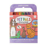 Colouring book and crayons set, 3 years+, Friendly animals, Ooly