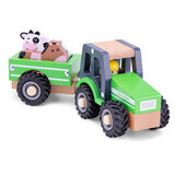 Tractor with animal trailer, 18 months+, New Classic Toys