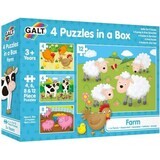 Satz mit 4 Puzzles Bauernhoftiere, Galt