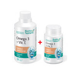 Omega 3 + Vitamin E Paket, 1000 mg, 90 + 30 Kapseln, Rotta Natura