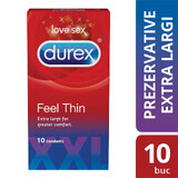 Kondom Feel Thin XXL, 10 Stück, Durex