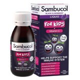 Schwarzer Holunder und Vitamin C Sirup für Kinder, 120 ml, Sambucol