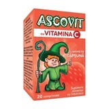 Ascovit mit Vitamin C Erdbeergeschmack, 20 Tabletten, Omega Pharm