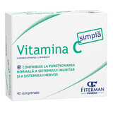 Einfaches Vitamin C 180mg, 40 Tabletten, Fiterman