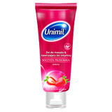 Unimil Juicy Strawberry, feuchtigkeitsspendendes Intimmassagegel, essbar, 200 ml