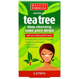 Beauty Formulas Tea Tree, benzi de curățare profundă a nasului, 6 bucăți