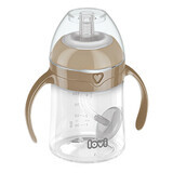 Lovi Babys Trinkbecher mit Anti-Tropf Strohhalm 150ml, für Kinder ab 6 Monaten, Braun