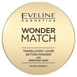 Eveline Cosmetics Wonder Match, Fixierpuder mit Amethyststaub, 6 g