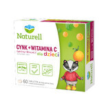 Naturell Zink + Vitamin C für Kinder, Orangengeschmack, 60 Kautabletten