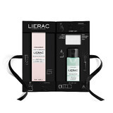 Lierac Hydragenist Set, Augencreme, 15 ml + Mizellenwasser, 50 ml + Kosmetikpads, 2 Stück als Geschenk