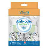 Dr. Brown's Anti-colic Options+, Anti-Kolik-Flasche, Weithals, Dschungel, 2 x 150 ml