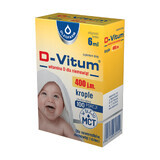 D-Vitum 400 IU, Vitamin D für Neugeborene, Säuglinge und Kinder, Tropfen zum Einnehmen, 6 ml