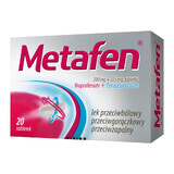 Metafen 200 mg + 325 mg, 20 comprimés