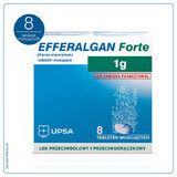 Efferalgan Forte 1 g, 8 effervescent tablets