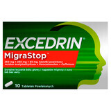 Excedrin Migra Stop 250 mg + 250 mg + 65 mg, 10 film-coated tablets