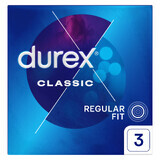 Durex Classic, glatte klassische Kondome, 3 Stück