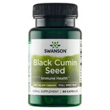 Swanson Full Spectrum Black Cumin Seed, graines de cumin noir, 60 gélules