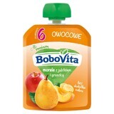 BoboVita Mousse in der Tube, Aprikosen mit Apfel und Birne, nach 6 Monaten, 80 g