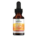 Swanson B-12 Sublingual Liquid, Vitamin B12 25 μg, 59 ml