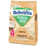 BoboVita Porcja Zbóż Porridge manna, lait, sans sucre ajouté, après 4 mois, 210 g