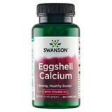 Swanson Eischaal Calcium met Vitamine D3, calcium met vitamine D3, 60 capsules