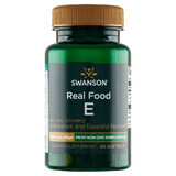 Swanson Real Food E, natürliches Vitamin E 400 IU, 60 Kapseln