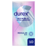 Durex Invisible, extra befeuchtete Kondome, superdünn, 10 Stück