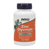 Now Foods Zinc Glycinate, Zinc + Pumpkin Seed Oil, 120 Capsules