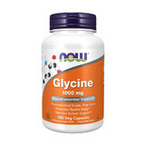 Now Foods Glycine 1000 mg, Glycin, 100 pflanzliche Kapseln