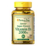 Puritans Pride, Vitamina D3 2000 UI, 200 capsule