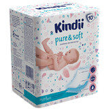 Kindii Pure &amp; Soft, Babyeinlagen, Einweg, 60 cm x 60 cm, 10 Stück