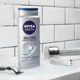 Nivea Men Silver Protect, gel douche 3-en-1 pour le visage, le corps et les cheveux, 250 ml