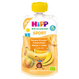 HiPP Sport Bio Fruchtmousse, Banane, Birne, Orange, Mango mit Reis, nach 1 Jahr, 120 g