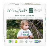 Eco By Naty, Pañales desechables ecológicos talla 4 +, 9-20 kg, 42 uds.