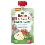 Holle, Obst- und Gemüsemousse in der Tube, Power Parrot, Birne, Apfel, Spinat, ab 6 Monaten, 100 g