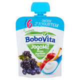 BoboVita JogoMi! Fructe cu iaurt în tub, fructe de pădure cu banane, 80 g